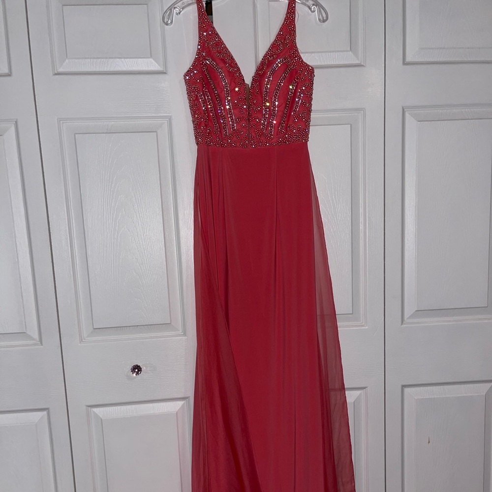 Sherri Hill Coral Prom Dress